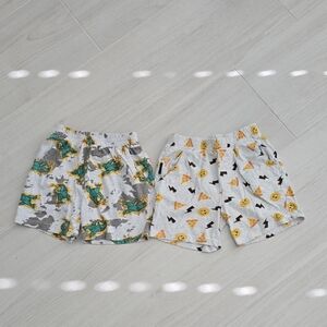Dot Australia Kids Dinosaur and Emoji Pizza Print Pull On Shorts Set Size 6